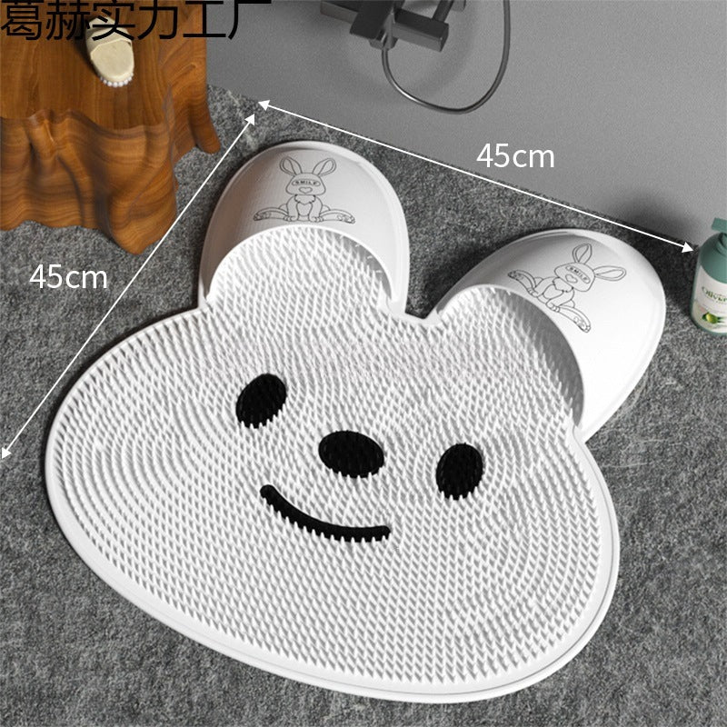 Bunny Foot Scrubber Mat – No-Bend Shower Foot Cleaner