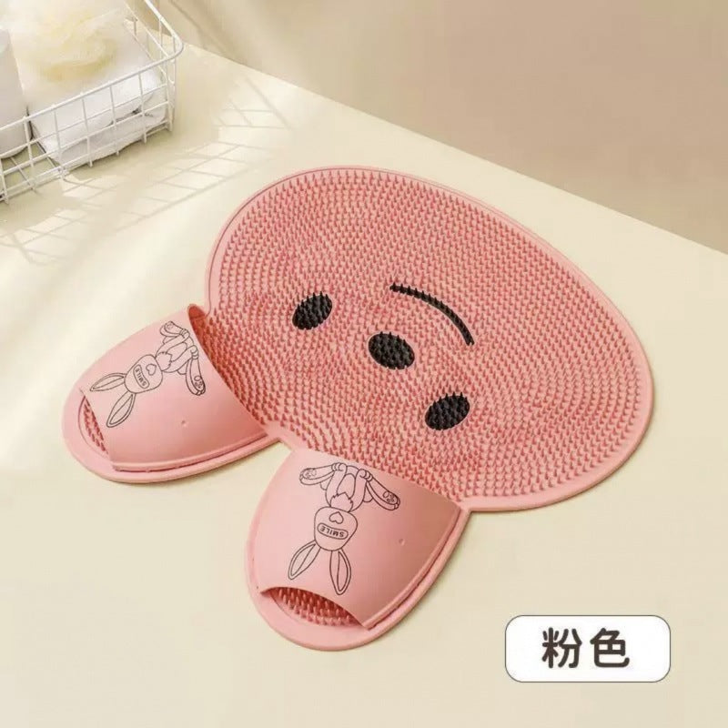 Bunny Foot Scrubber Mat – No-Bend Shower Foot Cleaner