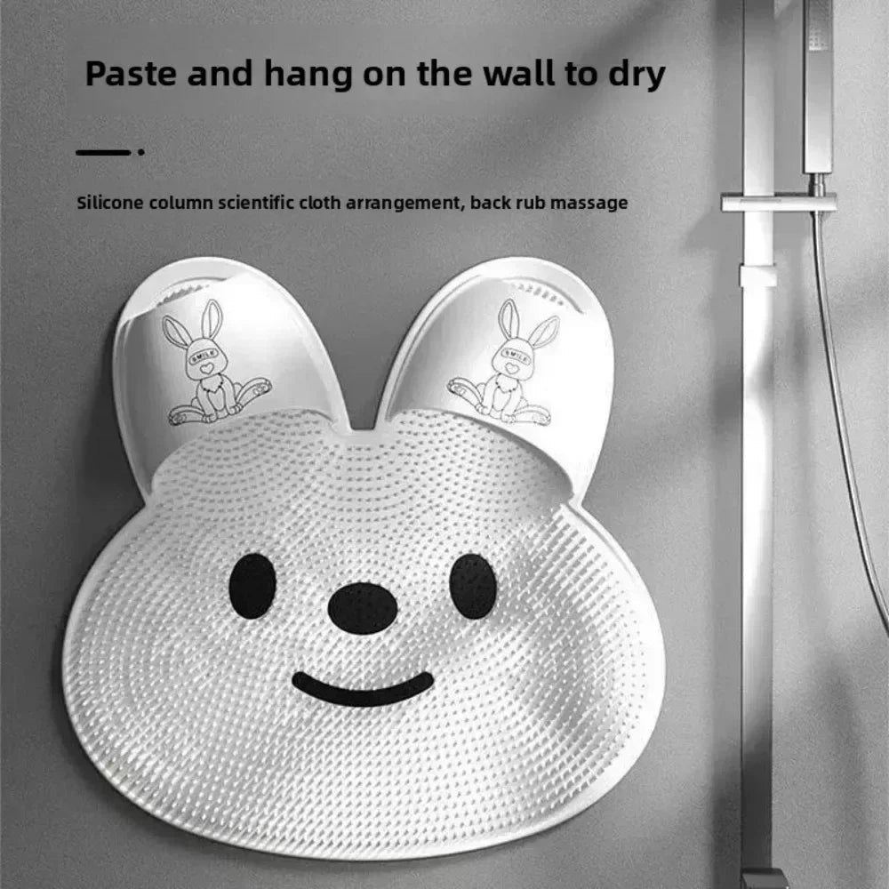 Bunny Foot Scrubber Mat – No-Bend Shower Foot & Back Scrubber
