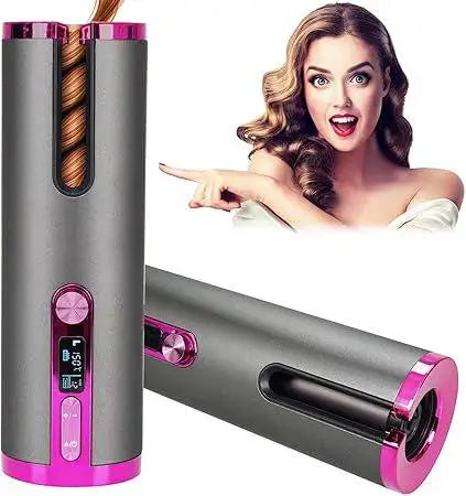 Cordless Auto Curling Iron – 1" Rotating Rechargeable Hair Curler