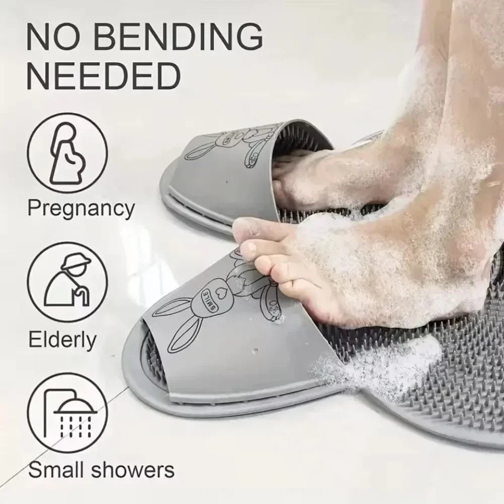 Silicone Foot Scrub Mat – Non-Slip Shower Foot Massager