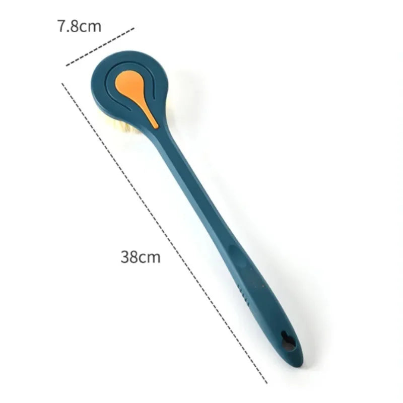 Long Handle Bath Brush – Soft Bristle Back Scrubber for Shower