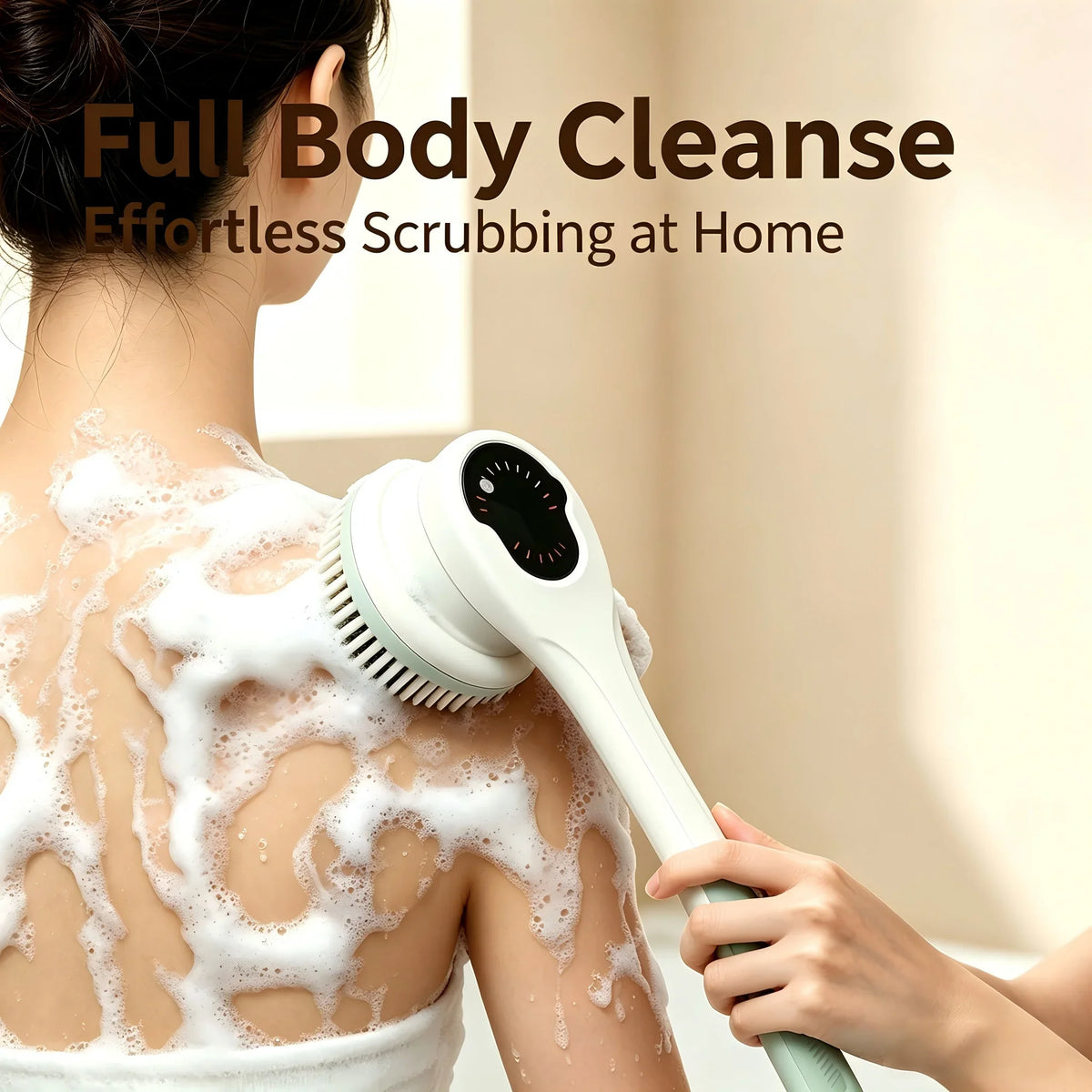 Electric Spin Body Brush – Waterproof Shower Scrubber with 5 Heads