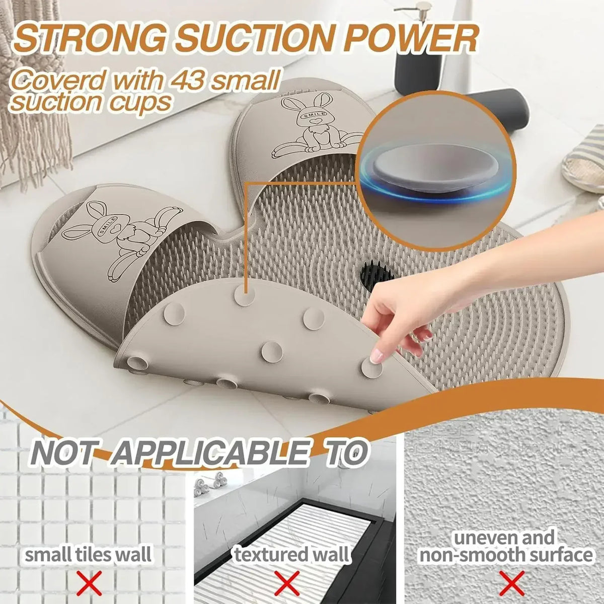 Silicone Foot Scrub Mat – Non-Slip Shower Foot Massager