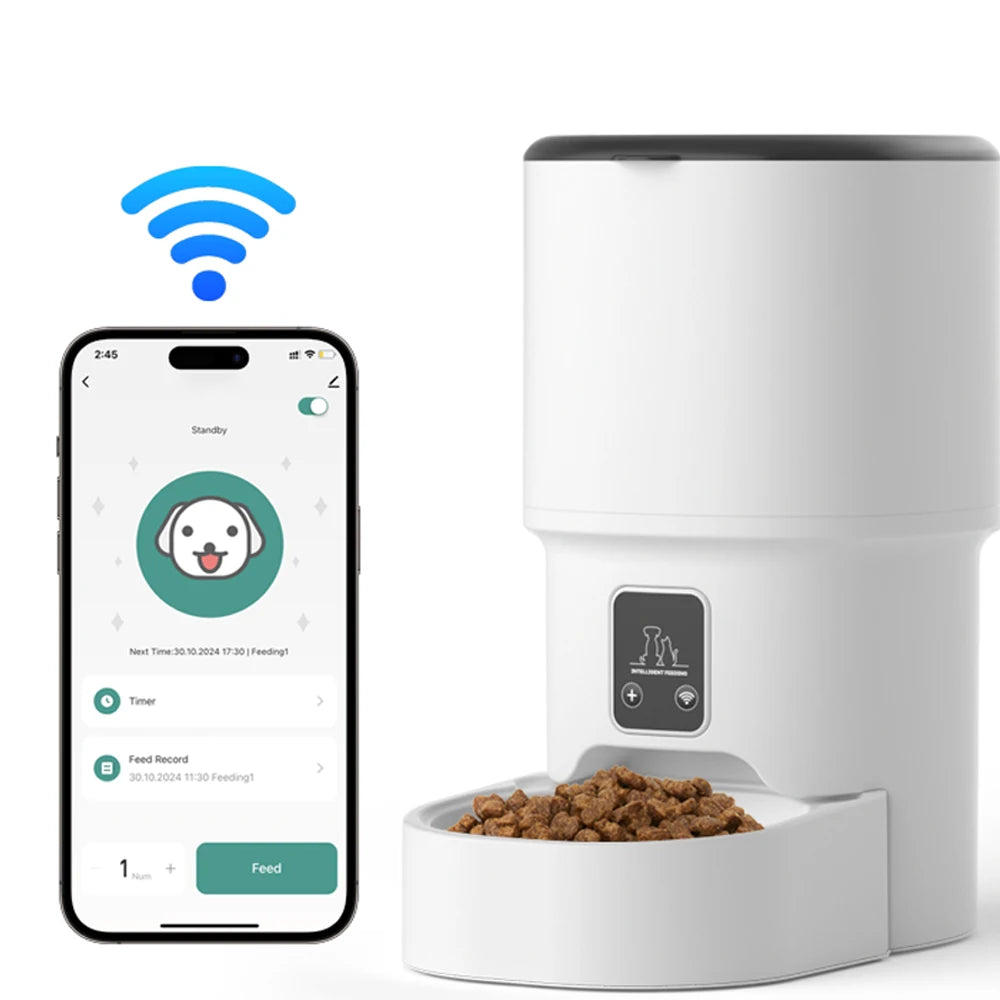 Automatic Pet Feeder 4L – Timed Cat & Dog Food Dispenser