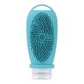 2-in-1 Shower Brush Bottle – Refillable Silicone Body Wash Scrubber, 100ml
