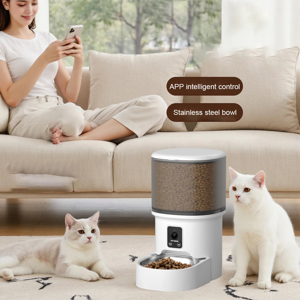 Automatic Pet Feeder 4L – Timed Cat & Dog Food Dispenser