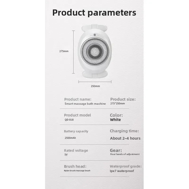Automatic Wall-Mounted Back Scrubber – Hands-Free Shower Back Brush