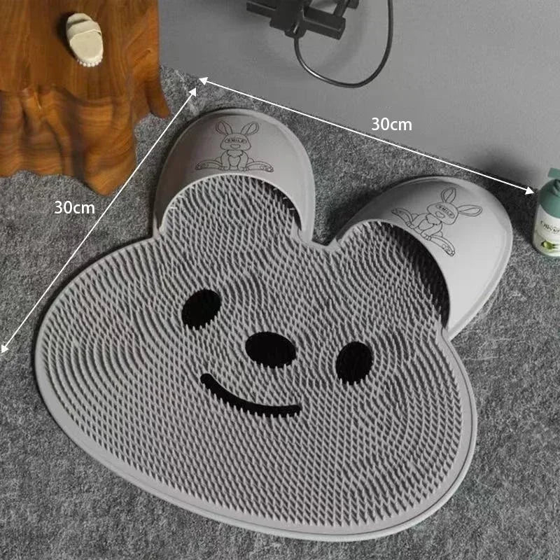 Bunny Foot Scrubber Mat – No-Bend Shower Foot & Back Scrubber