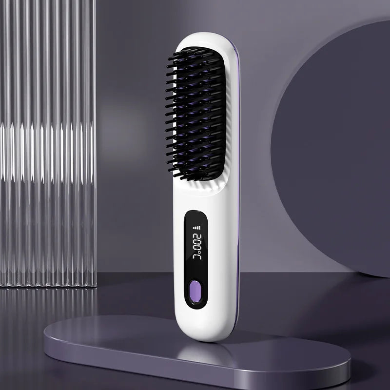 Cordless Hair Straightening Comb – Negative Ion Heated Brush
