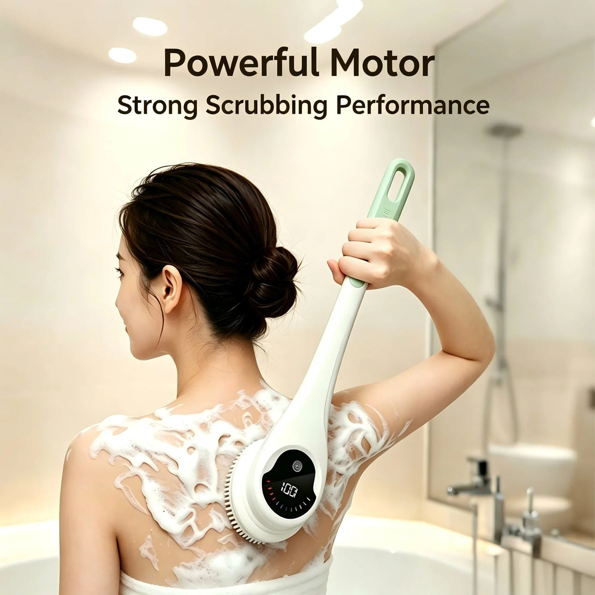Electric Spin Body Brush – Waterproof Shower Scrubber with 5 Heads