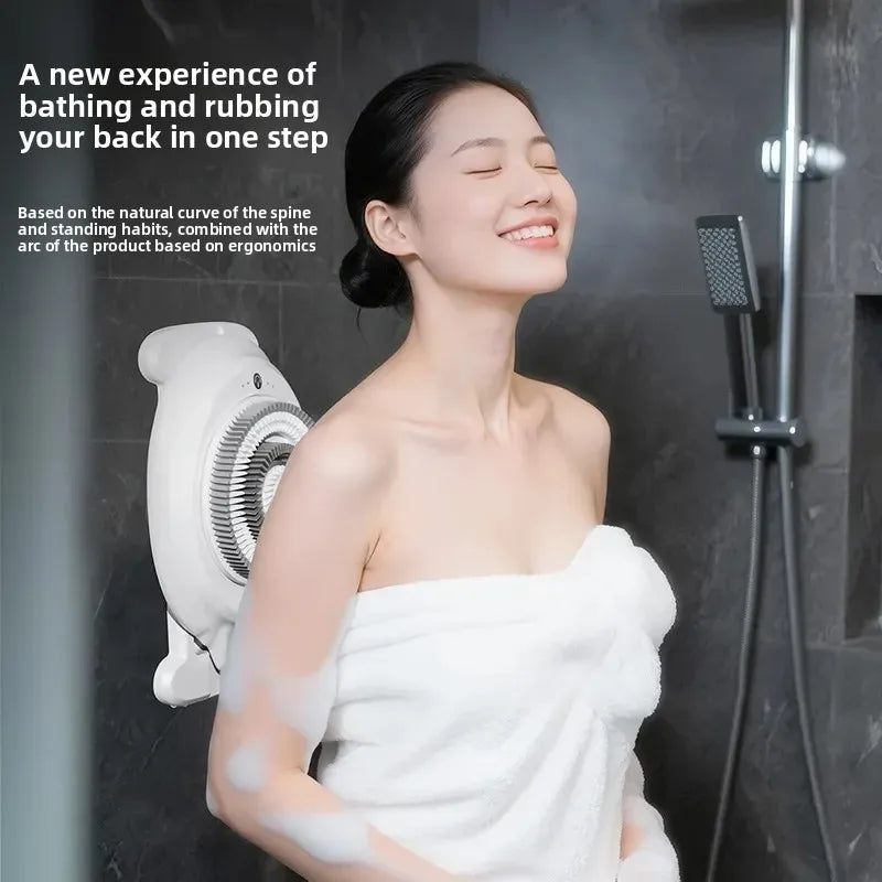 Automatic Wall-Mounted Back Scrubber – Hands-Free Shower Back Brush