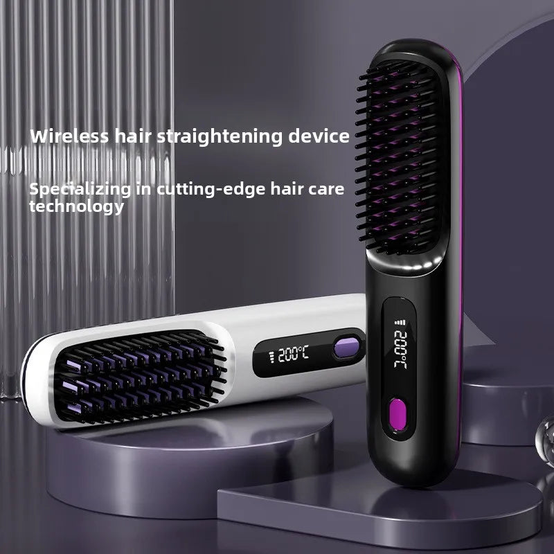 Cordless Hair Straightening Comb – Negative Ion Heated Brush