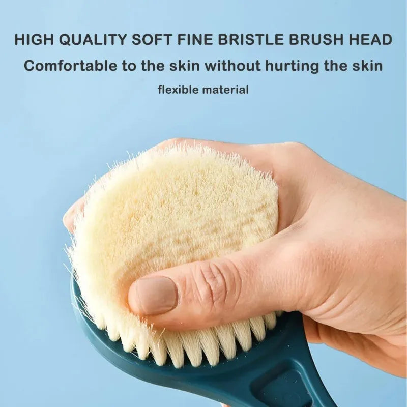 Long Handle Bath Brush – Soft Bristle Back Scrubber for Shower